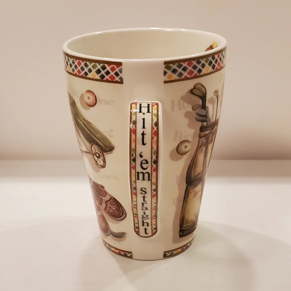 Vintage Golf Motif Ceramic Mug Cup - Picture 3 of 10